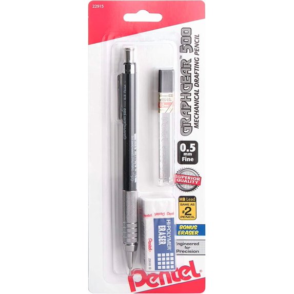 Pentel Ain Ricarica Mine Per Matita Meccanica | 0.5 Mm | Durezza H | Tubo Da 40 Pezzi