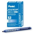 thumbnail image 1 of Pentel Handy-line S Retractable and Refillable Permanent Marker, Chisel Tip, Blue Barrel, Blue Ink, Box of 12 (NXS15-C), 1 of 1