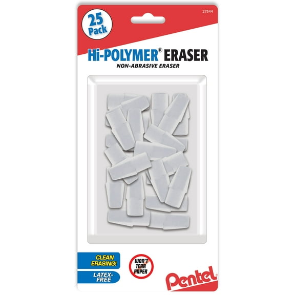 Pentel Hi-Polymer Eraser Caps 25 Pack