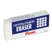 Pentel Hi-Polymer Pencil & Pen Eraser, Block, White