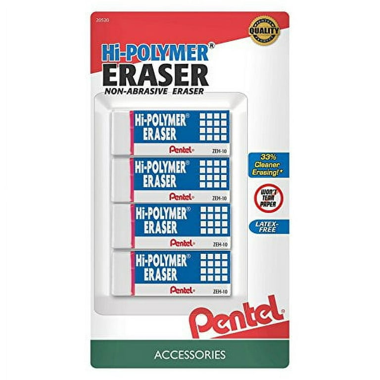 Pentel Hi-polymer Erasers (4 Count)