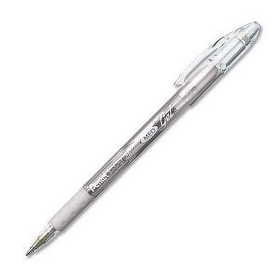 Pentel K908z Sunburst Gel Roller Pen - 0.4 Mm Pen Point Size - Silver Ink