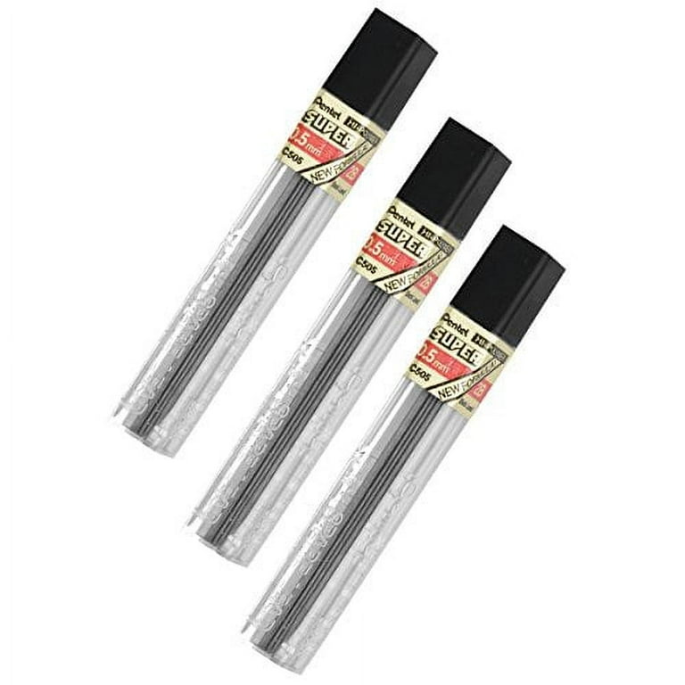 Pentel Lead Refills 0.5mm 2B Black 12 Leads per Tube C505 2B Pack of 3