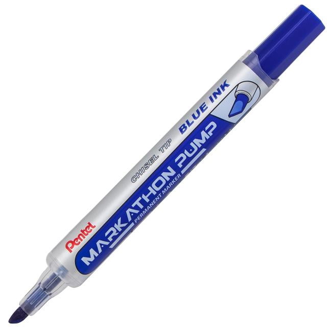 Walmart Saving of  Pentel Markathon Pump Dry Erase Markers Chisel Tip Blue 12/Pack (PENNLF60XC)