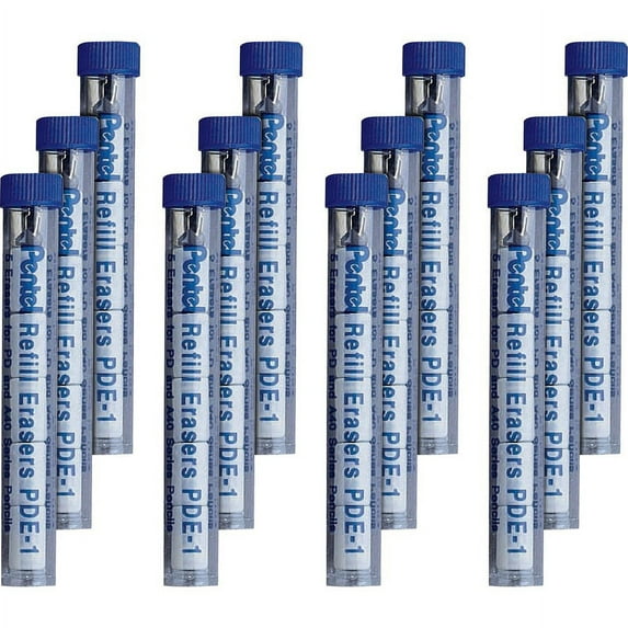 Pentel Mechanical Pencil Refill Erasers - White - 60 / Box | Bundle of 5