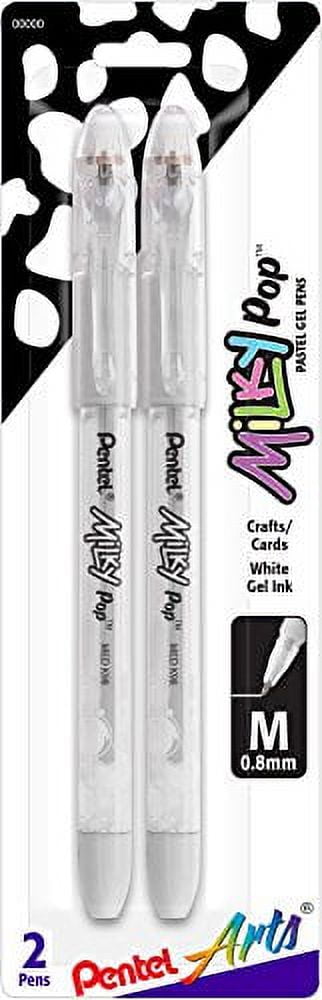 Pentel Milky Pop Pen Gel Pastel Med White 2pc 