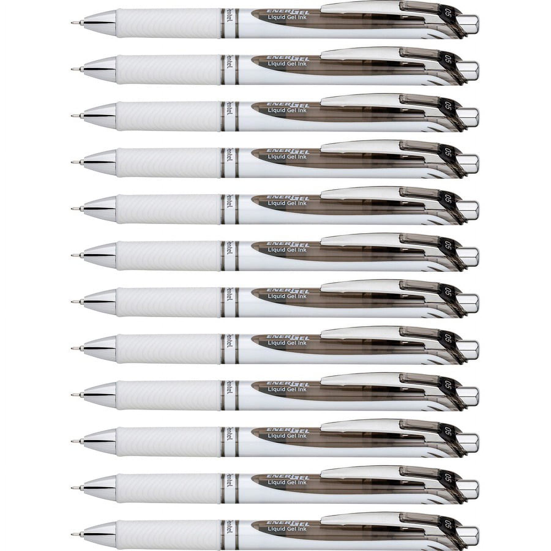 Pentel Needle Tip Liquid Gel Ink Pens - 0.5 mm Pen Point Size - Needle Pen Point Style - Refillable - Retractable - Black Liquid Gel Ink Ink - 1 Dozen | Bundle of 2 Dozen