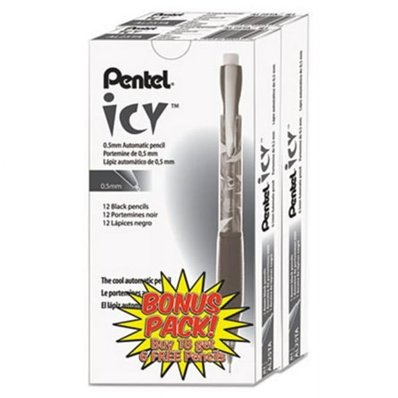 Pentel Of America AL25TASWSPR Icy Mechanical Pencil, Transparent Smoke Barrel - 0.5 mm.