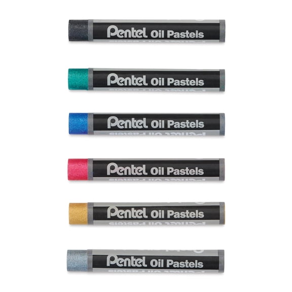 Pentel Oil Pastel Set - Metallic Colors, Set of 6