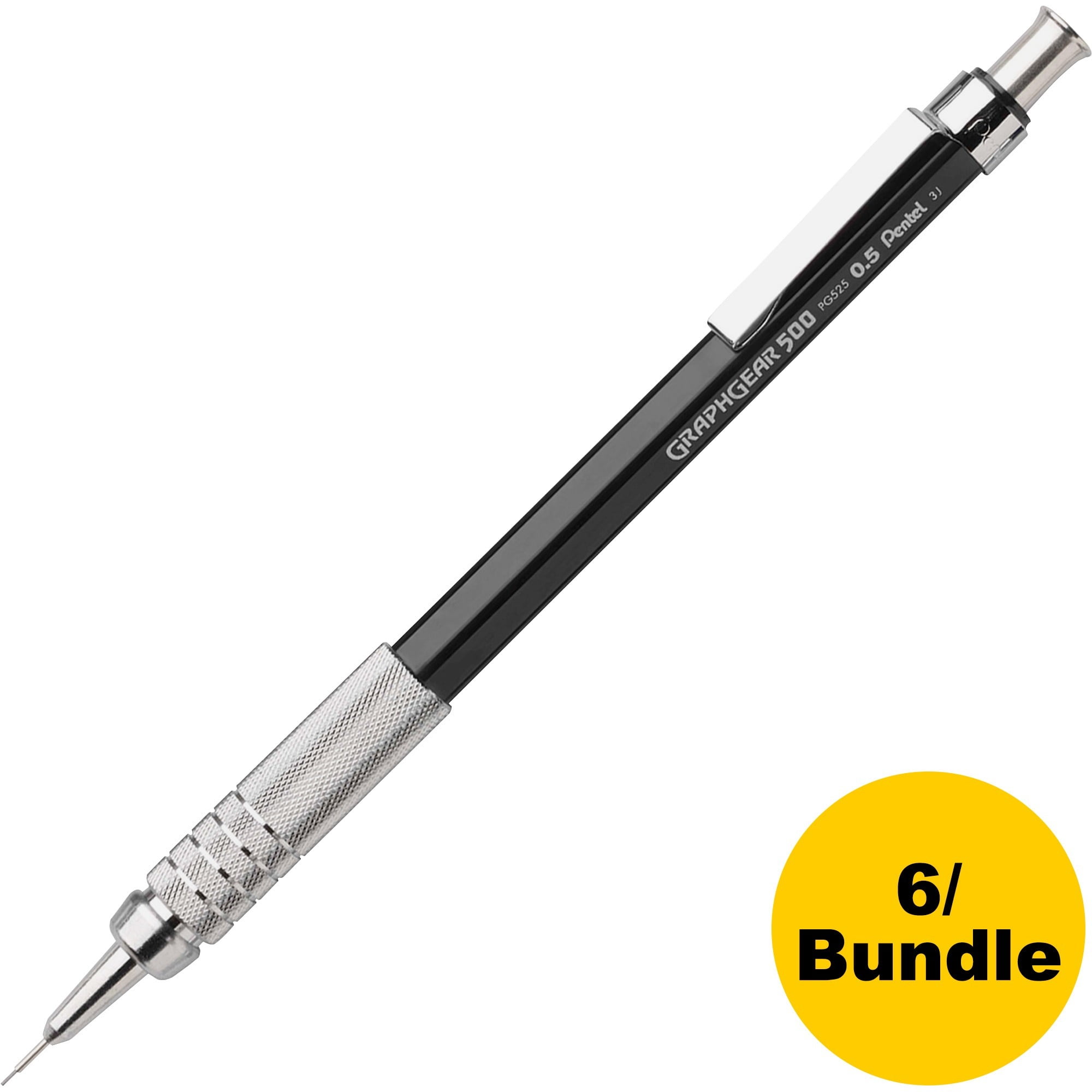 Pentel, PENPG525ABD, Graph Gear 500 Mechanical Pencils, 6 / Bundle