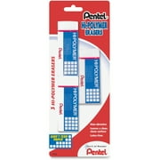 Pentel, PENZEH10BP3K6, Hi-Polymer Eraser, 3 / Pack, White