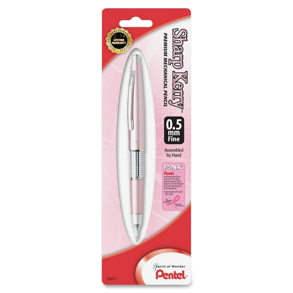 Pentel PINK BCA Sharp Kerry Mechanical Pencil 0.5mm,Pink Barrel 1-Pk