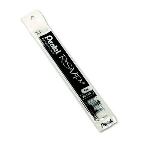 Pentel Products - Pentel - Refill for R.S.V.P. Ballpoint, Fine, 2 Pack, Black Ink - Sold As 1 Pack - Quick-drying. - Smooth ink. - Consistent lines. - Long lasting. - Reliable ink delivery.