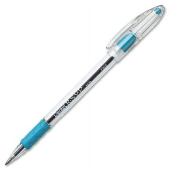 Pentel R.s.v.p Ballpoint Stick Pen - Fine Pen Point Type - 0.7 Mm Pen Point Size - Refillable - Sky Blue Ink - Clear Barrel (bk90-s)
