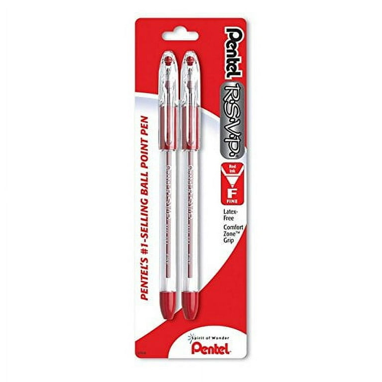 Pentel R.S.V.P. Ball Point Pens, Fine, Black Ink - 5 pens