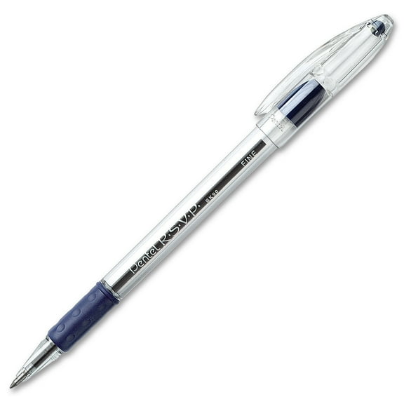 Pentel R.S.V.P. Ballpoint Pen, Fine Point, Blue, Pack of 24