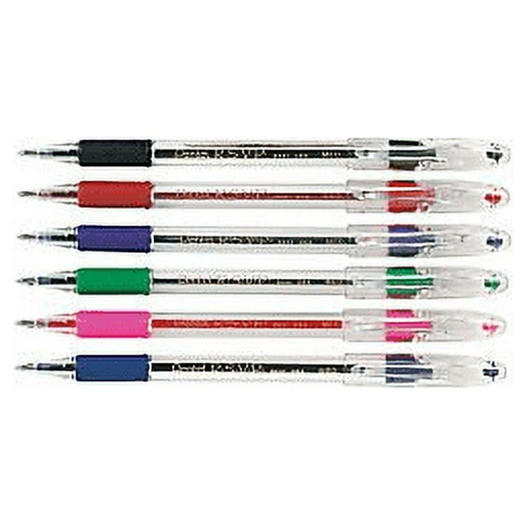 Pentel R.S.V.P. Ballpoint Pen, Medium Line, Assorted Ink, 6 Pack (bk91bp6m)