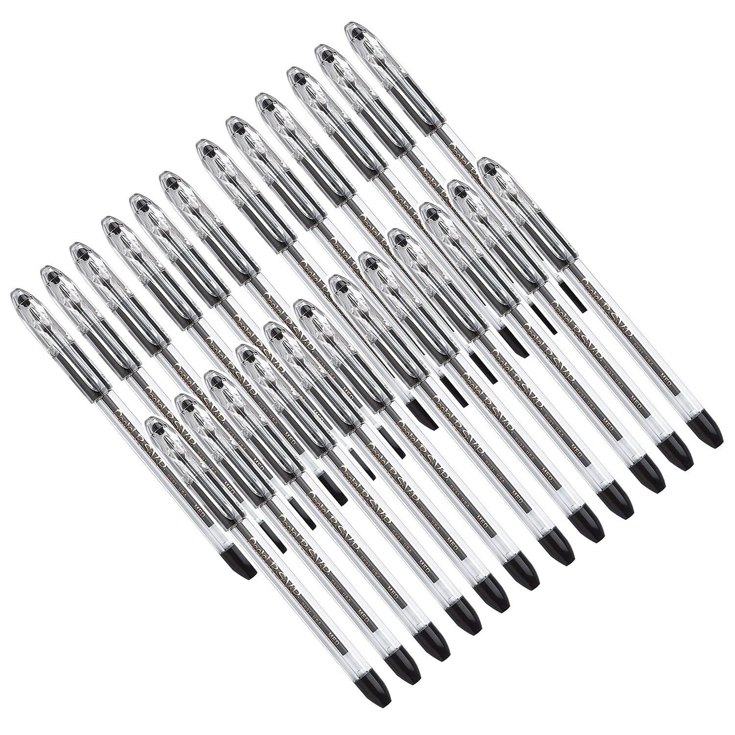 Pentel R.S.V.P. Ballpoint Pen, Medium Point, Black, Pack of 24