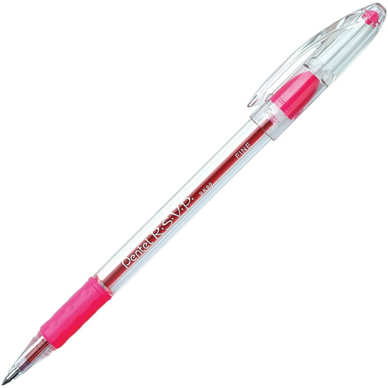 Pentel R.S.V.P. Ballpoint Stick Pens - Medium Pen Point - 1 mm Pen Point Size - Refillable - Green - Clear Barrel - 1 Dozen Pentel R.S.V.P. Ballpoint Stick Pens - Medium Pen Point - 1 mm Pen Point Size - Refillable - Green - Clear Barrel - 1 Dozen