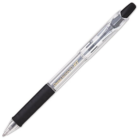 Pentel R S V P Rt Black Retractable Ball Point Pen Medium