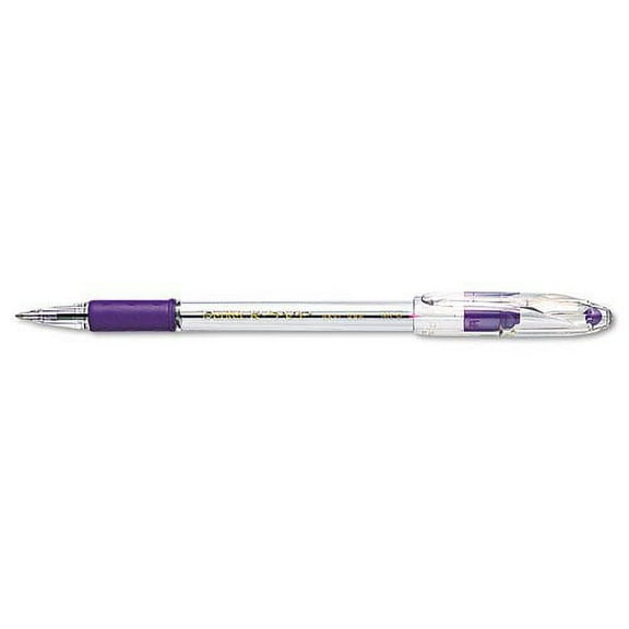 Pentel : R.S.V.P. Stick Ballpoint Pen, Violet Ink, Medium, 1.0 mm, 12 per Pack -:- Sold as 2 Packs of - 12 - / - Total of 24 Each