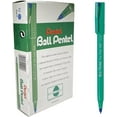 thumbnail image 1 of Pentel R50 Rollerball Pen Green Barrel Water-based 0.8mm Tip 0.4mm Line Blue Ref R50-C [Pack of 12], 1 of 3