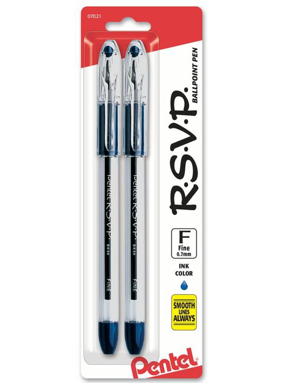 Pentel RSVP RT Colors Retractable Ballpoint Pen, (1.0mm) Medium Lin
