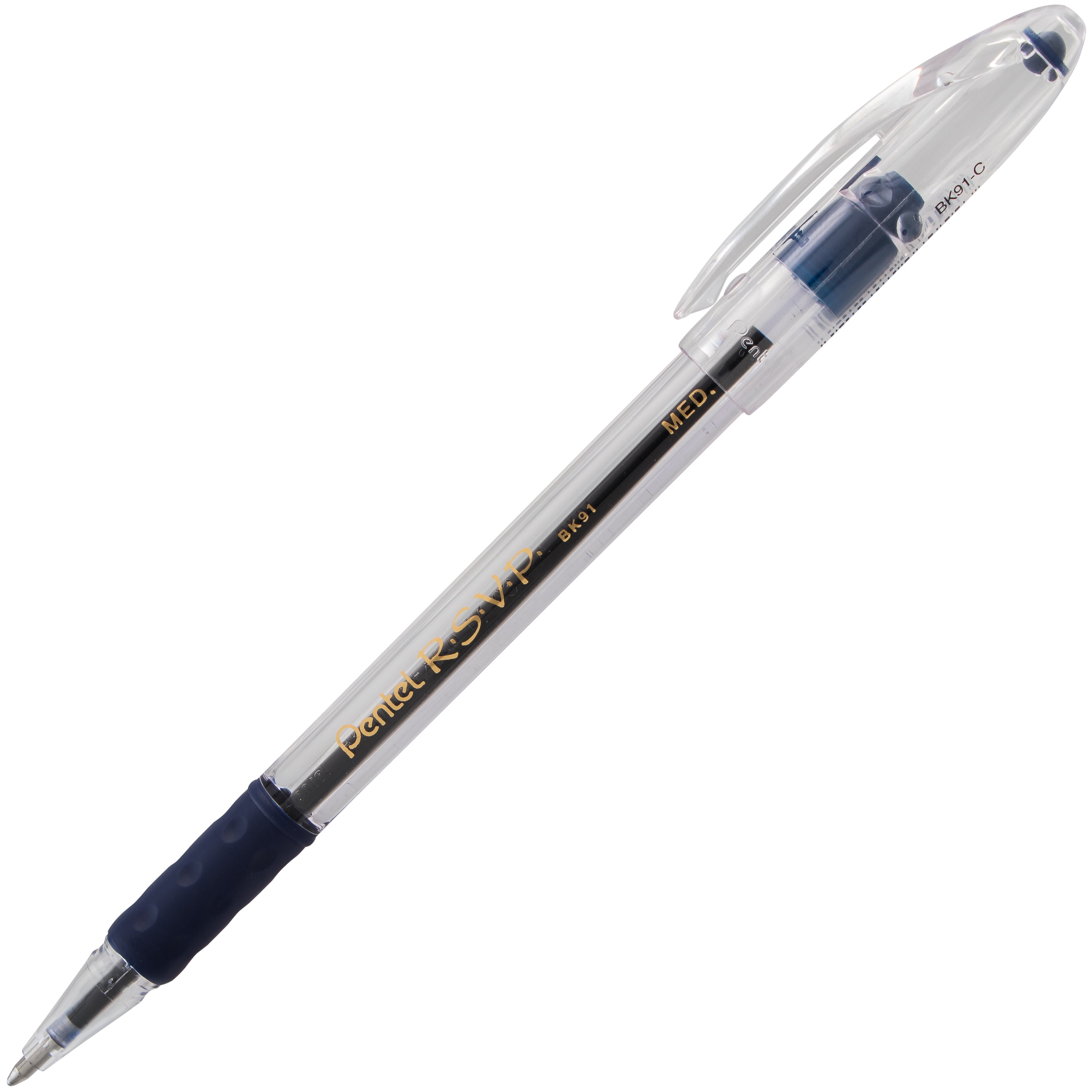 Pentel RSVP Ballpoint Pen, (1.0mm) Medium Line, Blue Ink