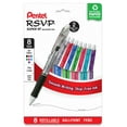 thumbnail image 1 of Pentel RSVP Super RT Ballpoint Pen, (0.7mm) Medium Line, Assorted Ink Colors, 8 Pack with Bonus Black Ink Pen, 1 of 8