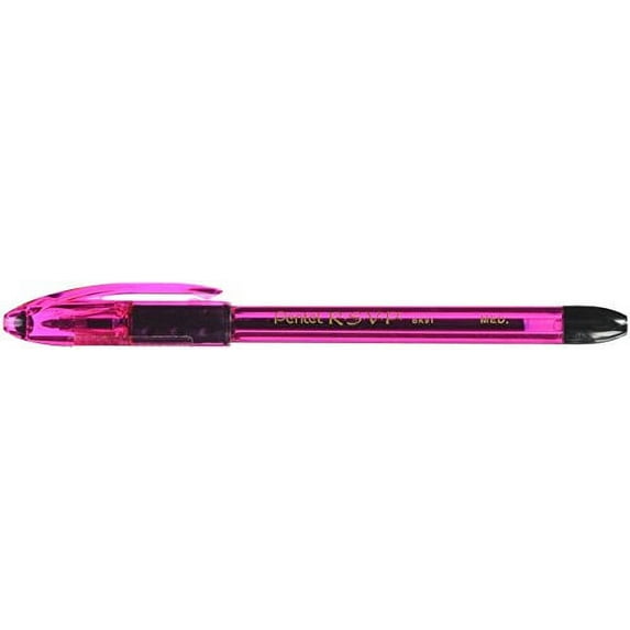 Pentel Razzle Dazzel R.S.V.P. Ballpoint Pen, Medium Point, Pink Barrel, Black Ink (BK91RDP-A)