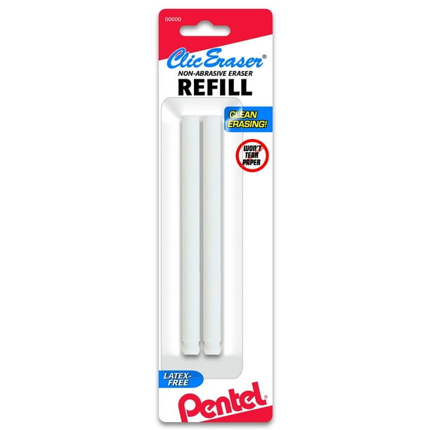 Pentel Refill Eraser 2 Pack for For Clic Eraser ZE21 and ZE22