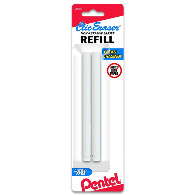Pentel Clic Eraser Refills - White - 2 / Pack - Non-abrasive Pentel Clic Eraser Refills - White - 2 / Pack - Non-abrasive