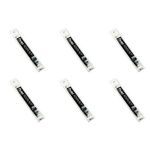 Pentel Refill Ink for BK91 Pentel R.S.V.P. Ballpoint Pen, Medium Line, Black Ink, 2-Pack (BKL10-A), 6 Packs