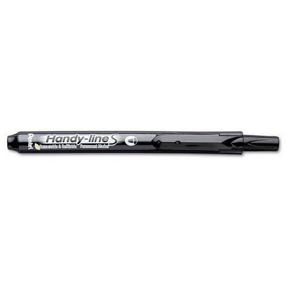 Pentel Retractable Handy-Line S-Permanent Markers, Black 12-Count (NXS15-A) by Pentel