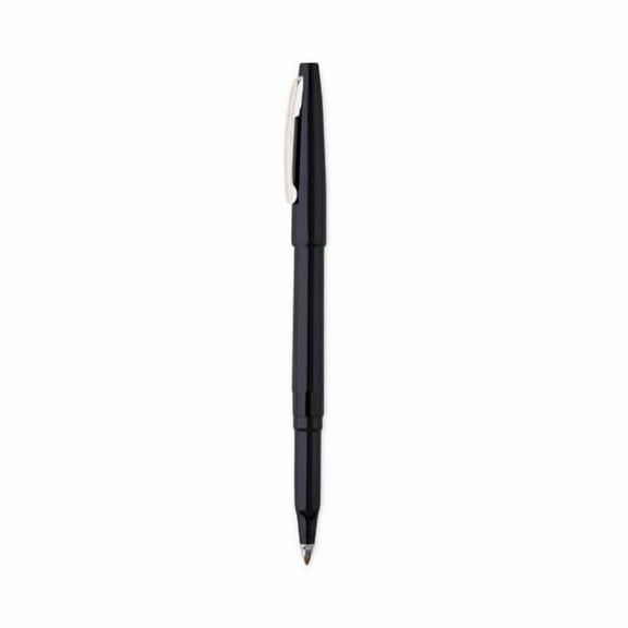 Pentel Rolling Writer Roller Ball Pen, Stick, Medium 0.8 mm, Black Ink, Black Barrel, Dozen, Each