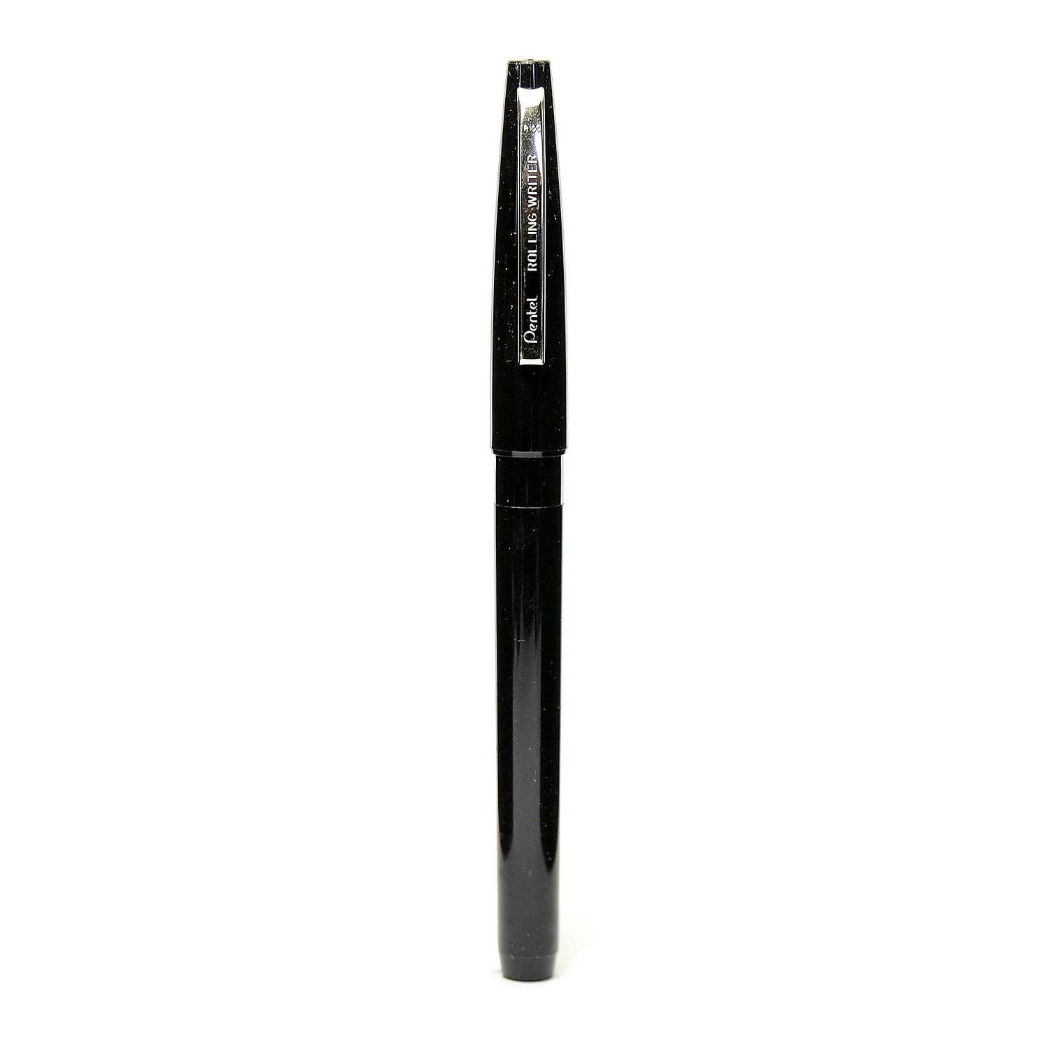 Pentel Rolling Writer Rollerball Pen Medium Point Black Ink 12/Pack (R100-A) 64080-PK12