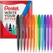 Pentel S520 Original Sign Pen Fibre Tip Marker Fineliner Pens - 2mm Nib - Range Pack of 12 in Pillow Packaging