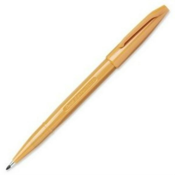 Pentel Sign Pen, Non Refillable, Water Based, Fine Point, Ochre (S520-Y)