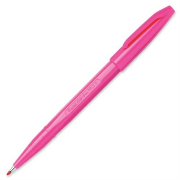 Pentel Sign Pen Porous Point Pen - Fine Point Type - Pink Water Based Ink - 1 Each