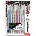 thumbnail image 1 of Pentel Sparkle Pop Metallic Gel Pen, 1.0mm Bold Line, Assorted Colors, Pack of 8 (K91BP8M), 1 of 7