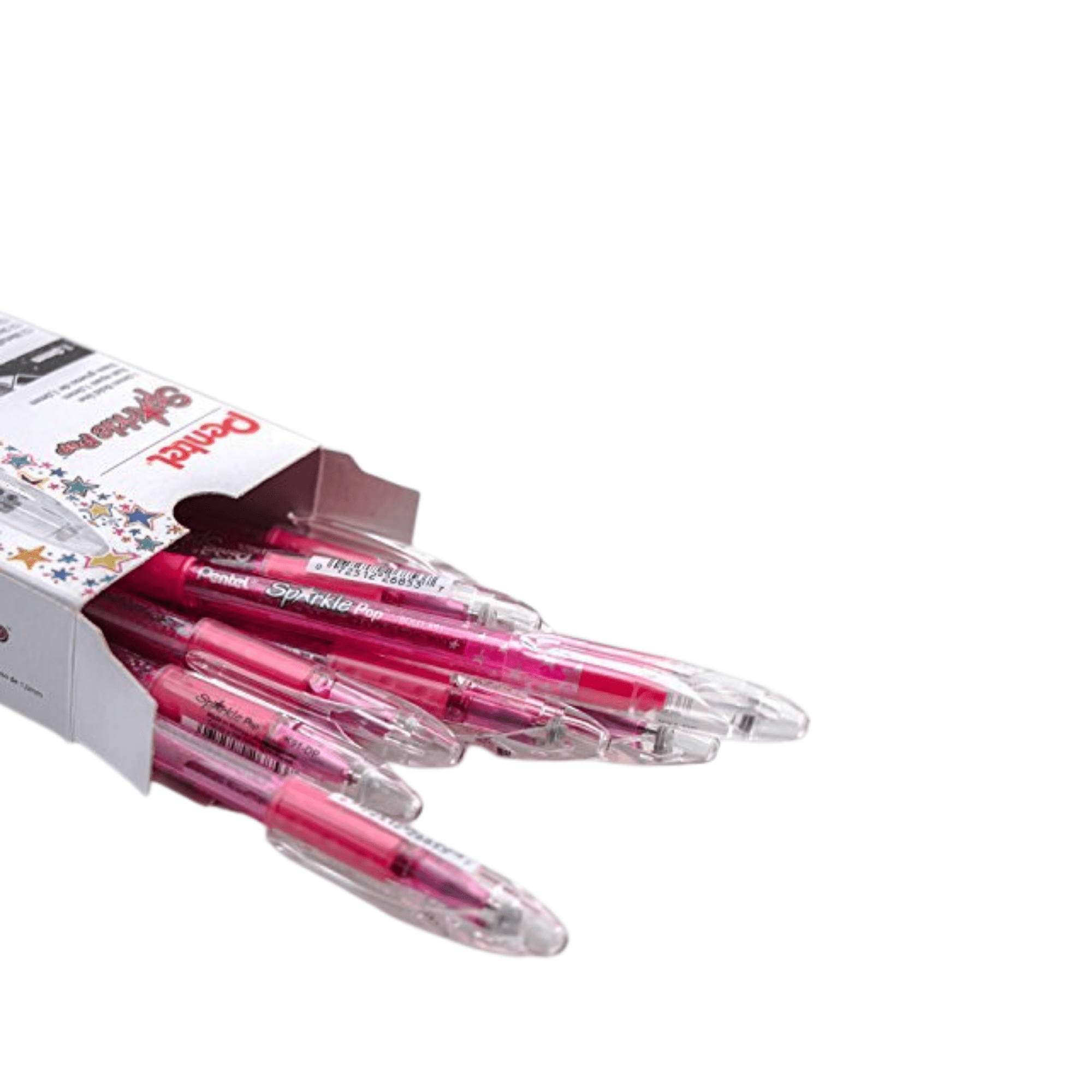 Pentel Sparkle Pop Metallic Gel Pens, 1.0mm Bold,  Pink, Box of 12 Pens K91-DP