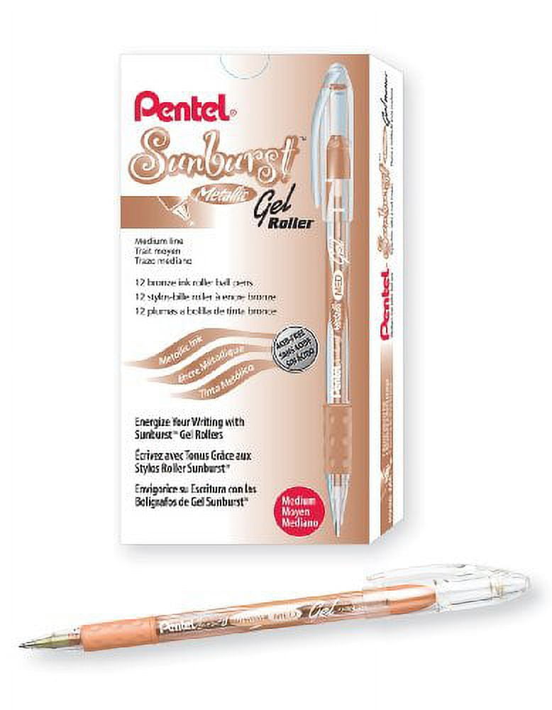Pentel Arts Sunburst Metallic Gel Pen, Medium Line, Permanent