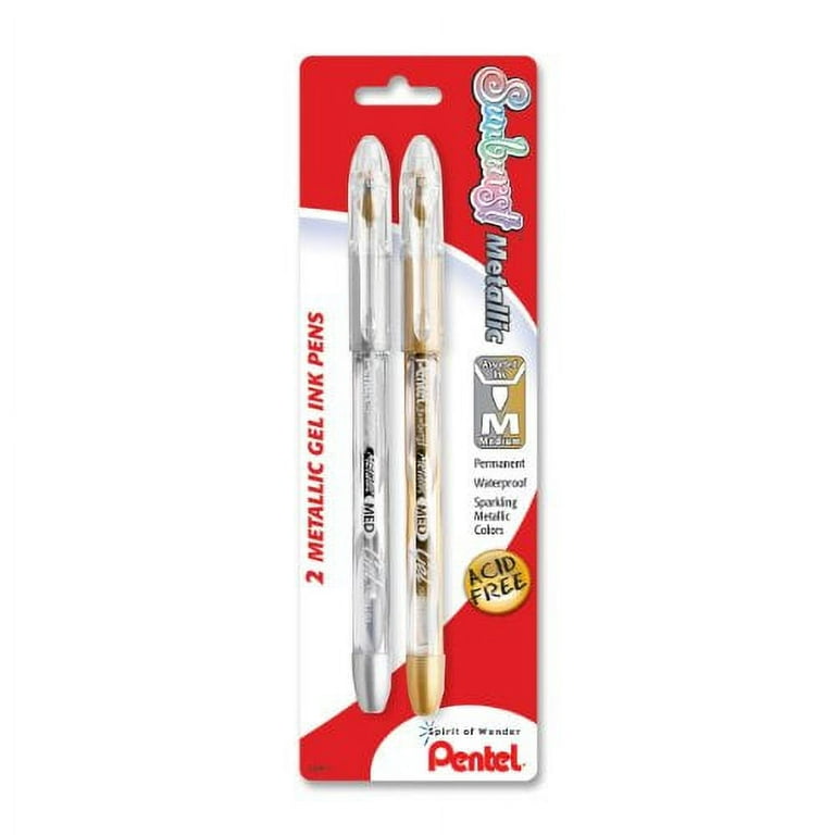 Sunburst Metallic Gel Pen, 2 Pack (Gold)
