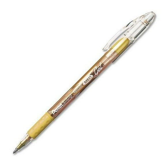 Pentel Sunburst Metallic Gel Roller Pen, Gold (K908-X)