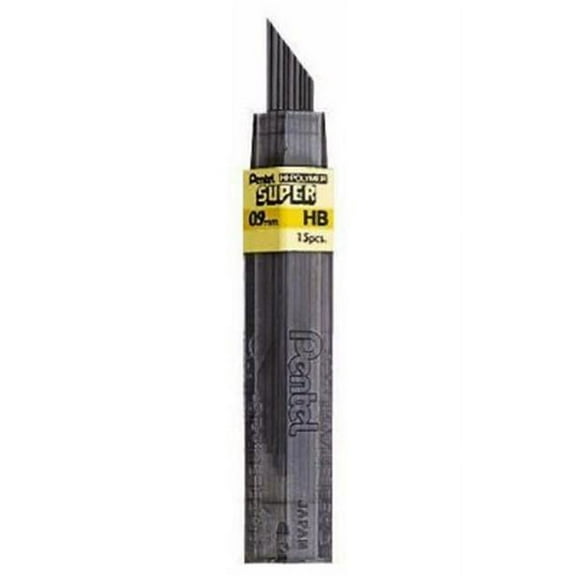 Pentel Super Hi-Polymer Lead Refill, 0.9mm Thick, H, 180 Pieces of Lead (50-9-H)