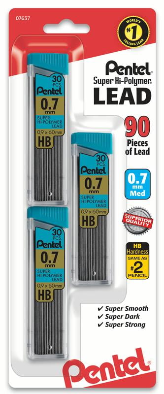 Pentel 3 X 0.5mm Replacement Leads For Mechanical And Automatic Pencils
