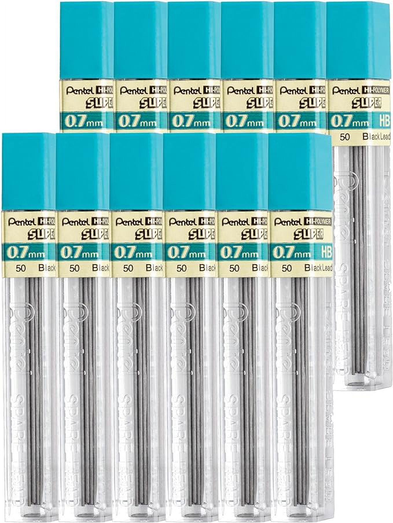 Pentel Super Hi-Polymer Leads - 0.7 mmMedium Point - H - Black - 144 / Box Pentel Super Hi-Polymer Leads - 0.7 mmMedium Point - H - Black - 144 / Box