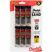 Pentel Super Hi-Polymer Refill Lead, Fine Point 0.5mm, 6-Count