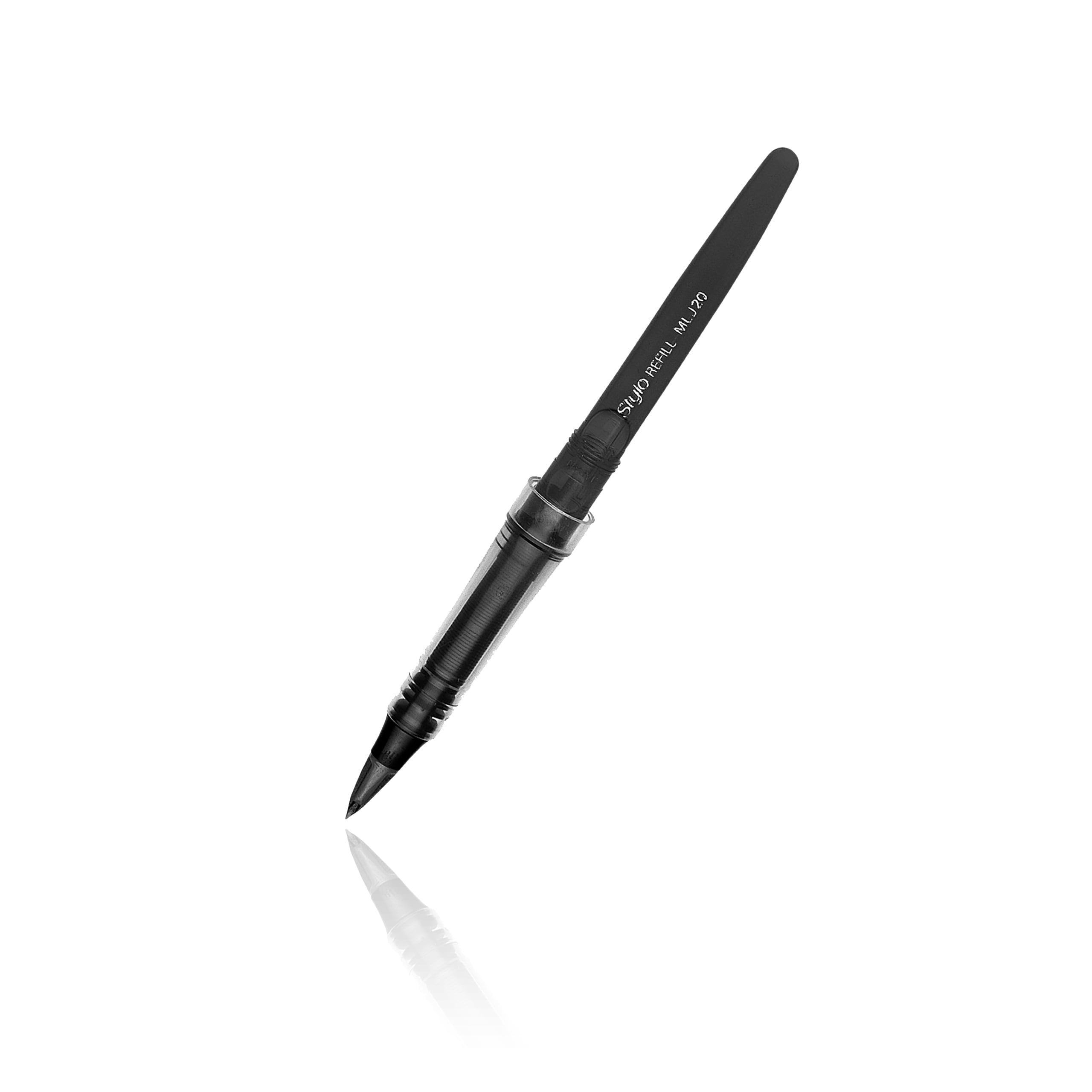Pentel Pocket Brush Pen Black Ink Refill 6 Pack