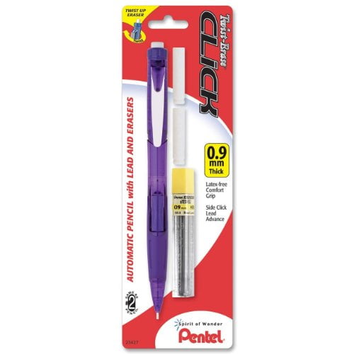 Pentel Twist Erase CLICKÂ Automatic Pencil with 2 Eraser Refills and